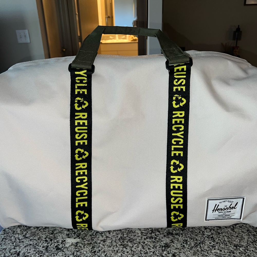 Herschel Supply Company White Duffel Bag
